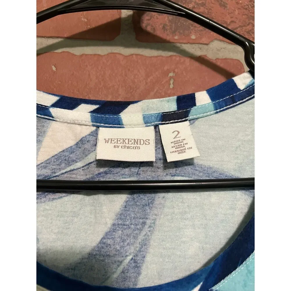 Weekend's by Chico's Blue Top - L - Picture 3 of 5